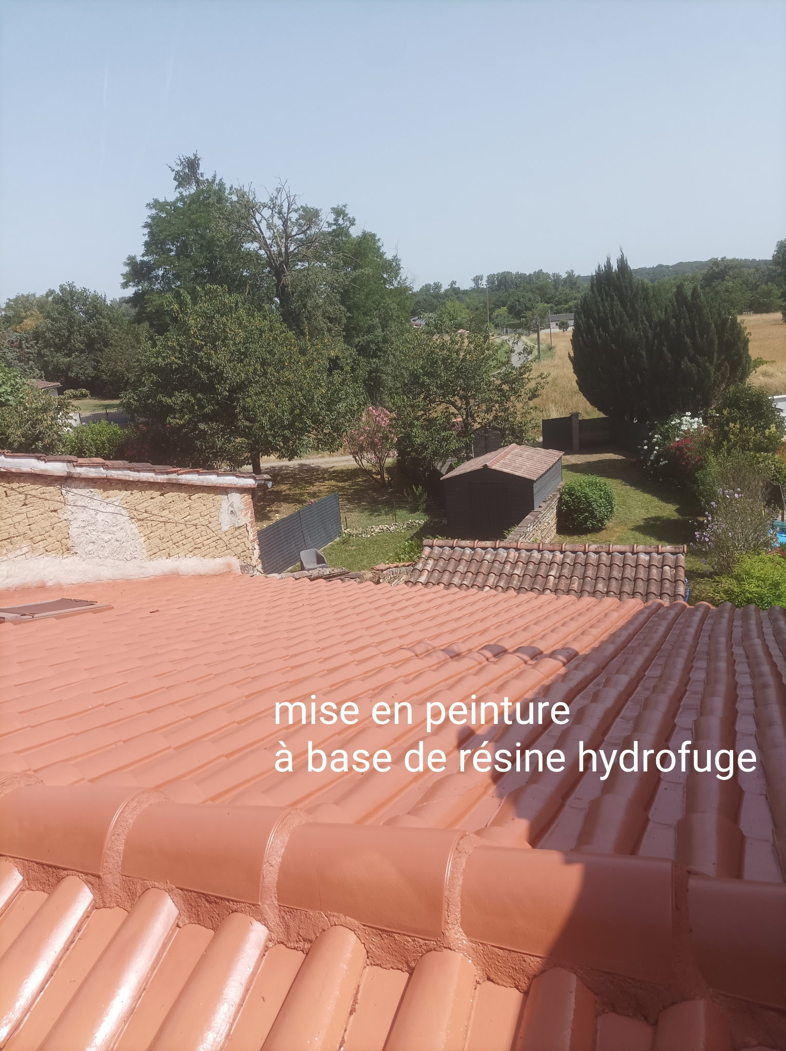Toiture apr&egrave;s hydrofuge &ndash; r&eacute;sultat final